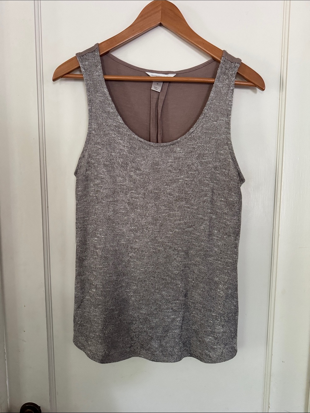 Christopher & Banks Heather Gray Sleeveless Knit Tank